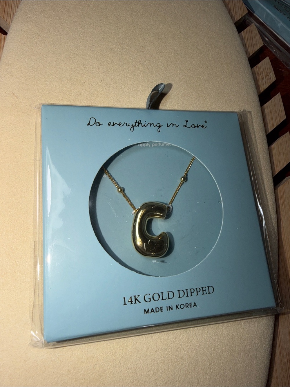 Do everything in Love Gold 'C' Initial Necklace - Gold
